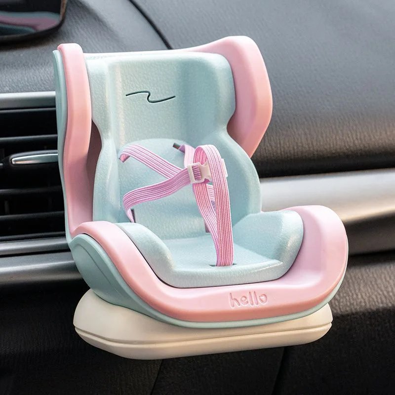 Labubu Chair Model Toy for Car Seat - Cute Safety Seat Decor, Creative DIY Gift (Fit for Labubu)