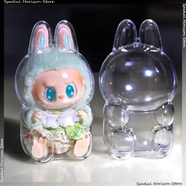 Labubu Transparent Protective Cover Stuffed Toys Cover Cute Elf Plushie Display Bag Mini Portable Storage Box - Image 4