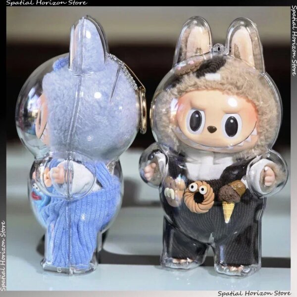 Labubu Transparent Protective Cover Stuffed Toys Cover Cute Elf Plushie Display Bag Mini Portable Storage Box - Image 5