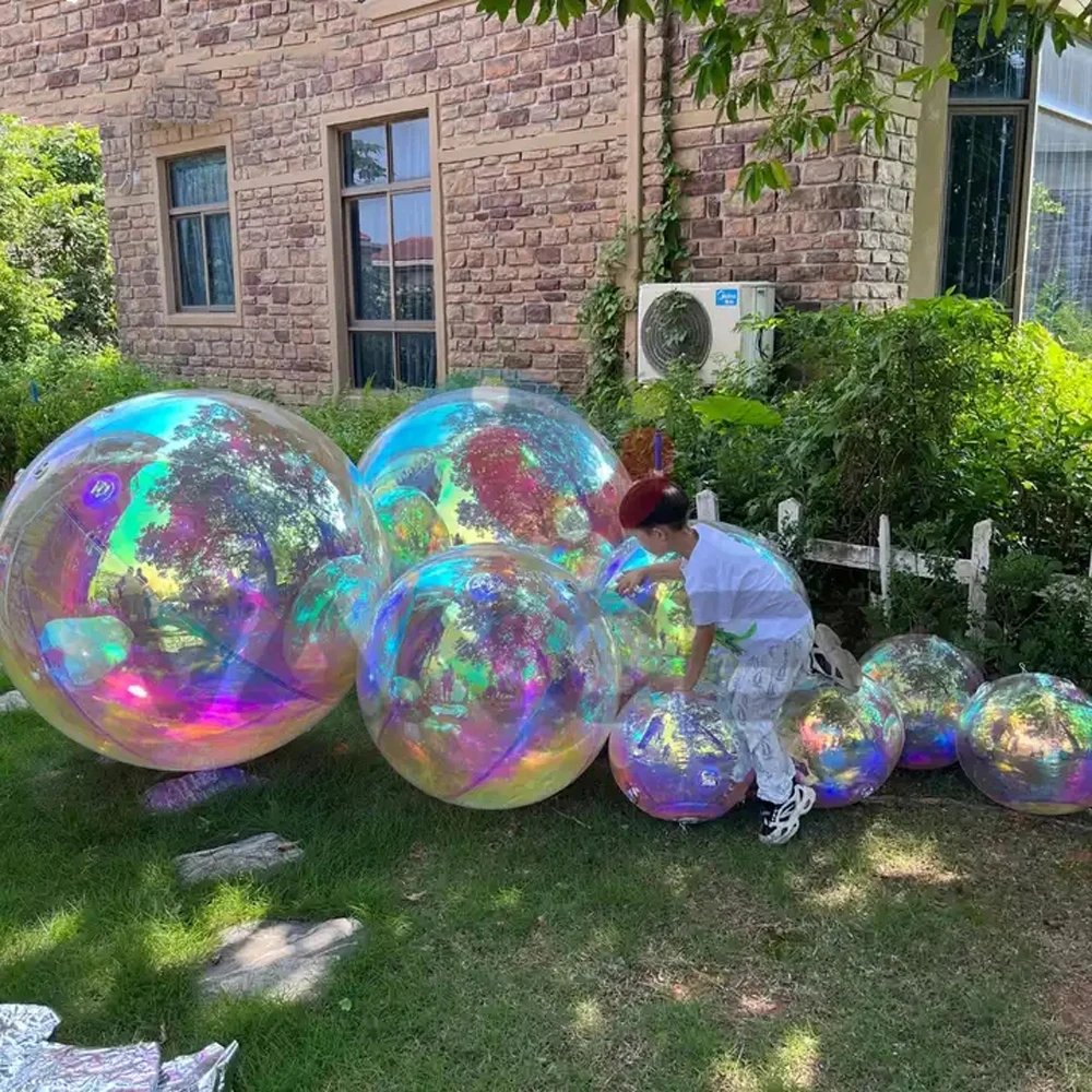 Hanging Inflatable Mirror Ball Sphere Giant Mirror Balloon For Decoration Sealed Gold Silver With Air Pump And Free Shipping
