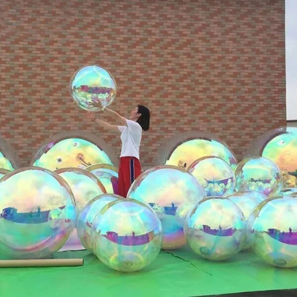 Hanging Inflatable Mirror Ball Sphere Giant Mirror Balloon For Decoration Sealed Gold Silver With Air Pump And Free Shipping - Image 3