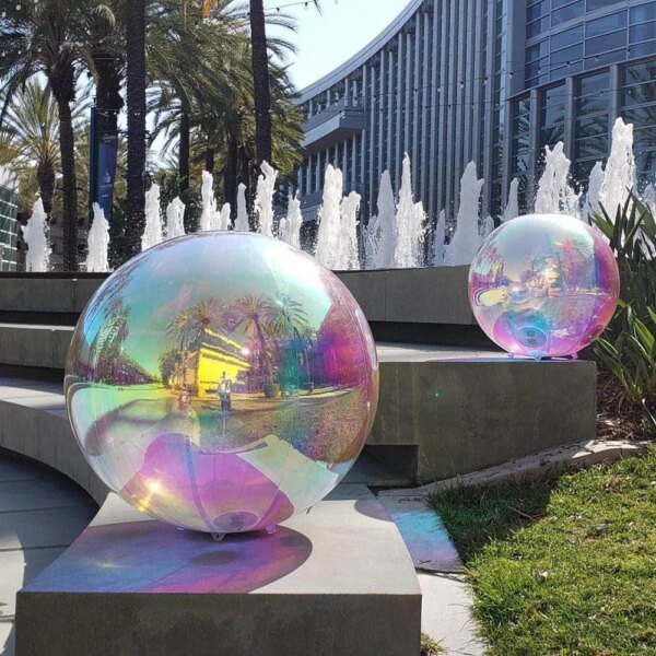 Hanging Inflatable Mirror Ball Sphere Giant Mirror Balloon For Decoration Sealed Gold Silver With Air Pump And Free Shipping - Image 5