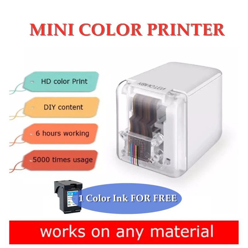 Kongten Mbrush Printer Mobile Color Mini Handheld Printer Wifi Printer PrinCube Handheld Inkjet