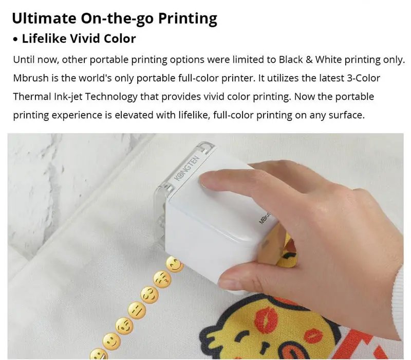 In STOCK Kongten Mbrush Printer Mobile Color Mini Handheld Printer Wifi Printer PrinCube Handheld Inkjet In STOCK Kongten Mbrush Printer Mobile Color Mini Handheld Printer Wifi Printer PrinCube Handheld Inkjet
