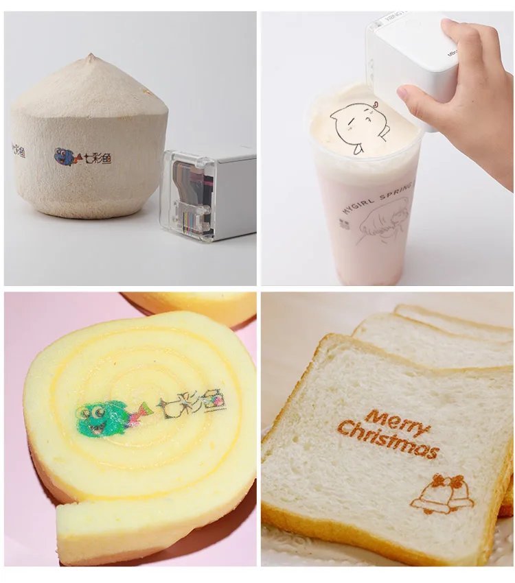 Mbrush Mini Food Color Printer Portable Handheld Inkjet Cake Bread Coffee Printer DIY Wireless Wifi Print Pen Baking Print Cube Mbrush Mini Food Color Printer Portable Handheld Inkjet Cake Bread Coffee Printer DIY Wireless Wifi Print Pen Baking Print Cube