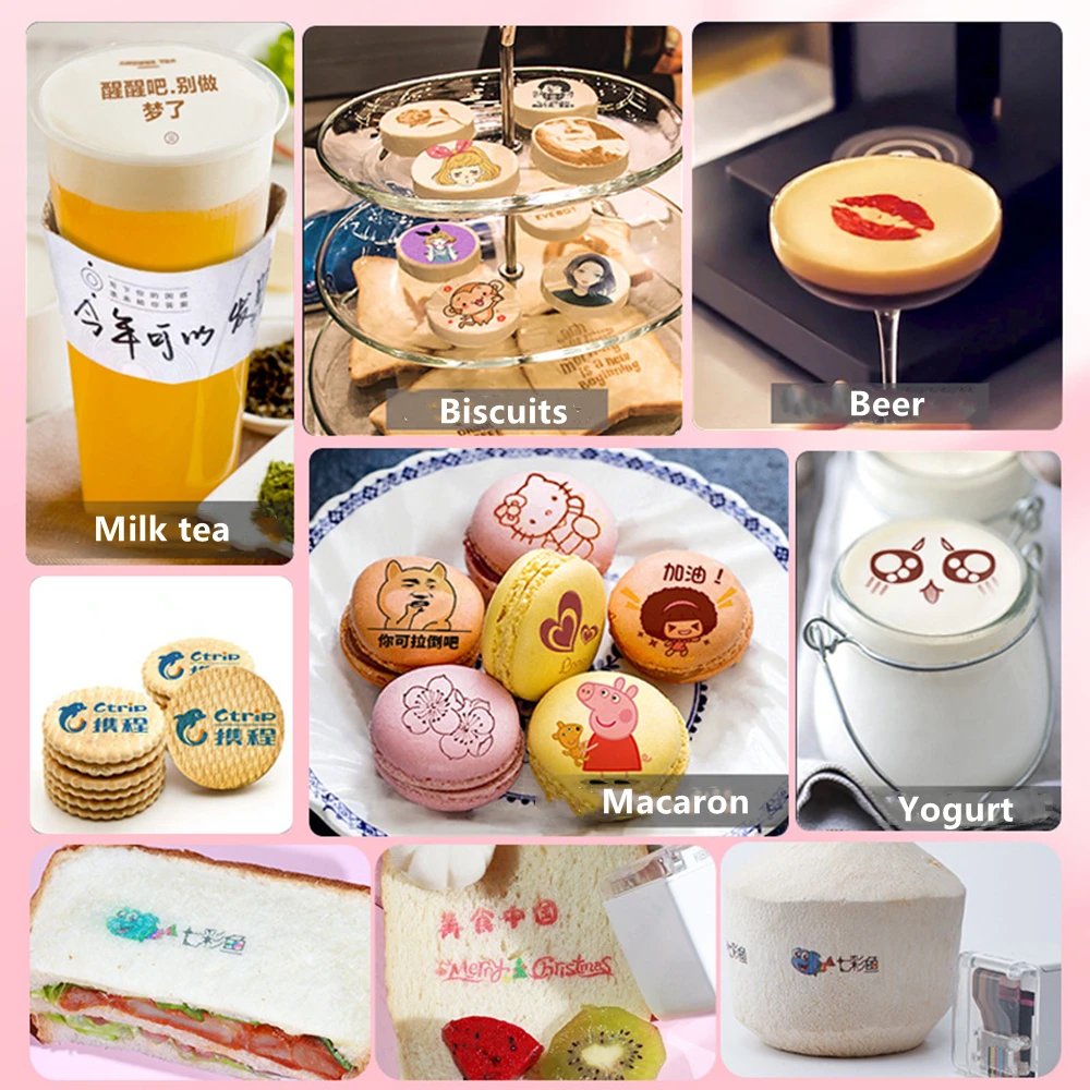 Mbrush Mini Food Color Printer Portable Handheld Inkjet Cake Bread Coffee Printer DIY Wireless Wifi Print Pen Baking Print Cube - Image 3