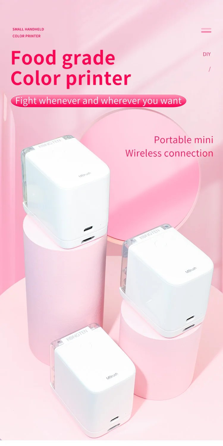 Mbrush Mini Food Color Printer Portable Handheld Inkjet Cake Bread Coffee Printer DIY Wireless Wifi Print Pen Baking Print Cube Mbrush Mini Food Color Printer Portable Handheld Inkjet Cake Bread Coffee Printer DIY Wireless Wifi Print Pen Baking Print Cube