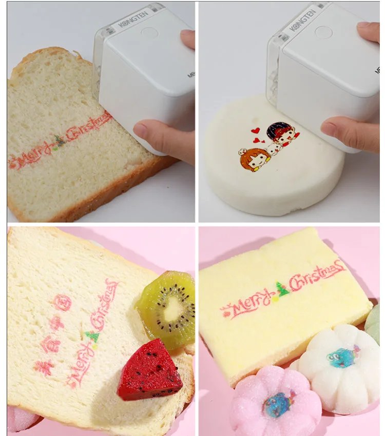 Mbrush Mini Food Color Printer Portable Handheld Inkjet Cake Bread Coffee Printer DIY Wireless Wifi Print Pen Baking Print Cube - Image 5