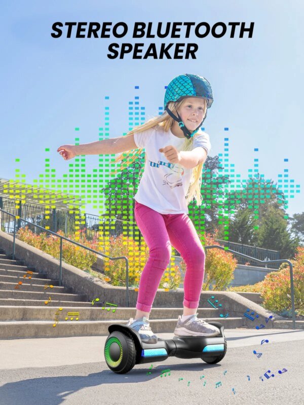 6.5''Self Balancing Hoverboard -All Terrain Hoverboard for Kids w/ LED Light&Bluetooth Speaker - Image 2