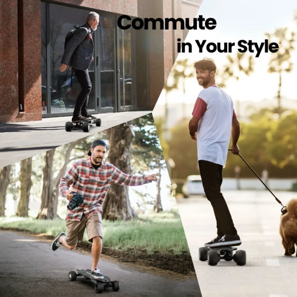 Isinwheel V8 Adult Electric Skateboard 37V 5Ah Battery 600W*2 Dual Motor f-road wheels E-skateboard E-scooter - Image 6