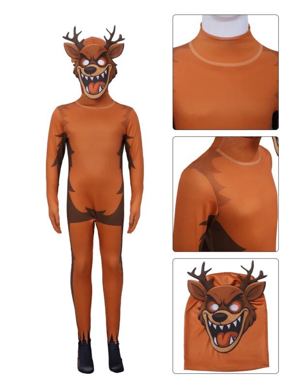 99 Nights In The Forest Deer Kids Cosplay Costume Animal Deer Cosplay Jumpsuit Halloween Party Costumes for adult childre girl - Image 6