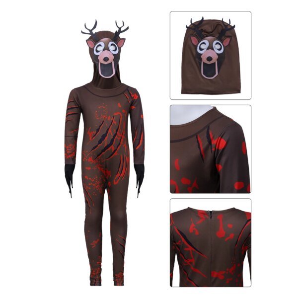 99 Nights In The Forest Deer Kids Cosplay Costume Animal Deer Cosplay Jumpsuit Halloween Party Costumes for adult childre girl - Image 5