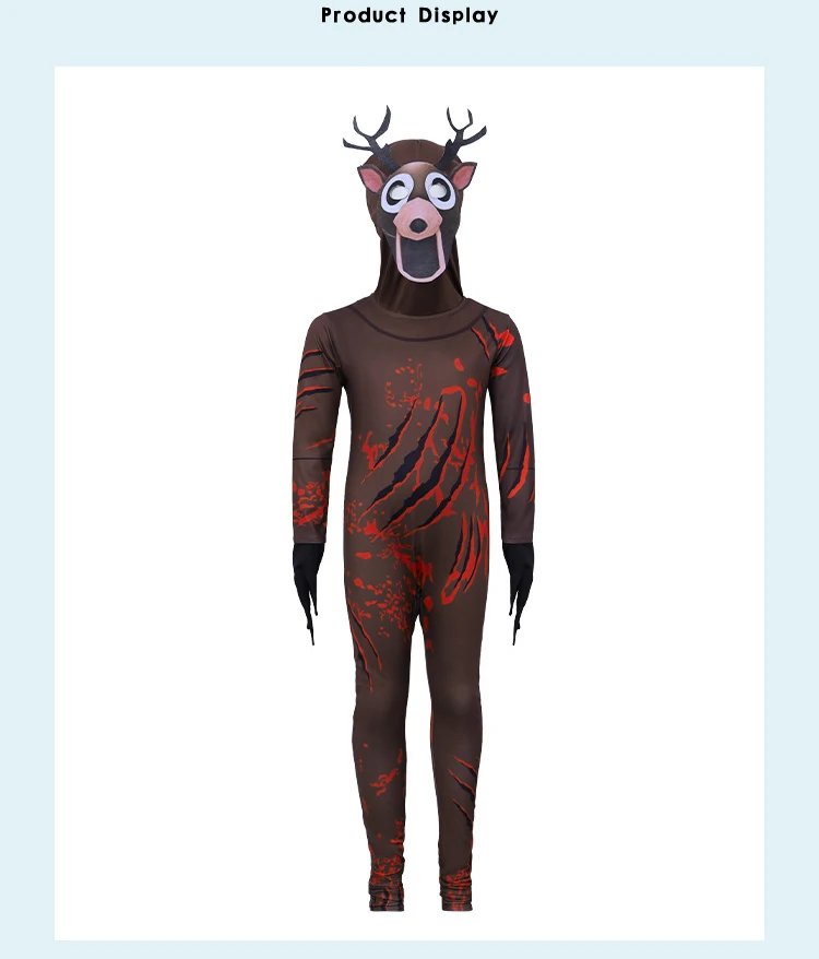 99 Nights In The Forest Deer Kids Cosplay Costume Animal Deer Cosplay Jumpsuit Halloween Party Costumes for adult childre girl