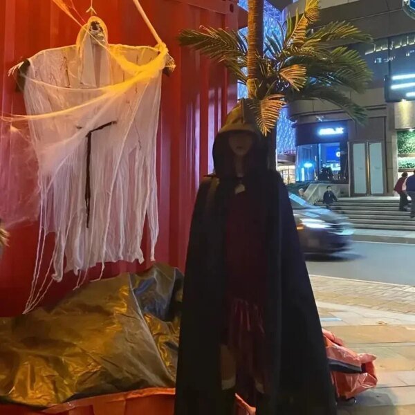 Halloween Cloak Soft Unisex Hooded Black Robe Witch Long Cape Cosplay Costume Prop Party Performance Supplies Holiday Decoration - Image 3