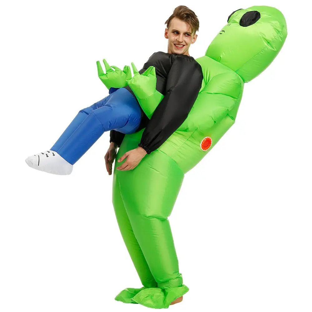 Alien inflatable suit Alien Monster Inflatable Costume Scary Green Alien Cosplay Costume For Adult  Party Festival Stage