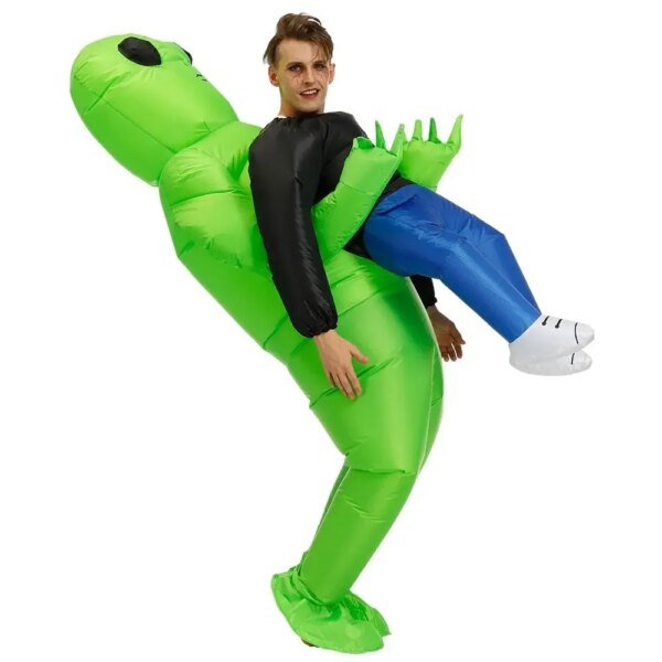 Alien inflatable suit Alien Monster Inflatable Costume Scary Green Alien Cosplay Costume For Adult  Party Festival Stage - Image 5
