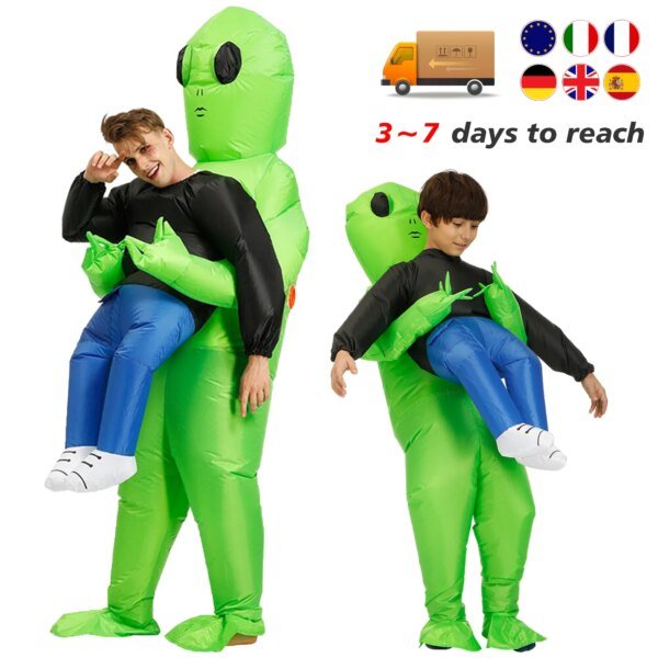 Alien inflatable suit Alien Monster Inflatable Costume Scary Green Alien Cosplay Costume For Adult  Party Festival Stage - Image 2