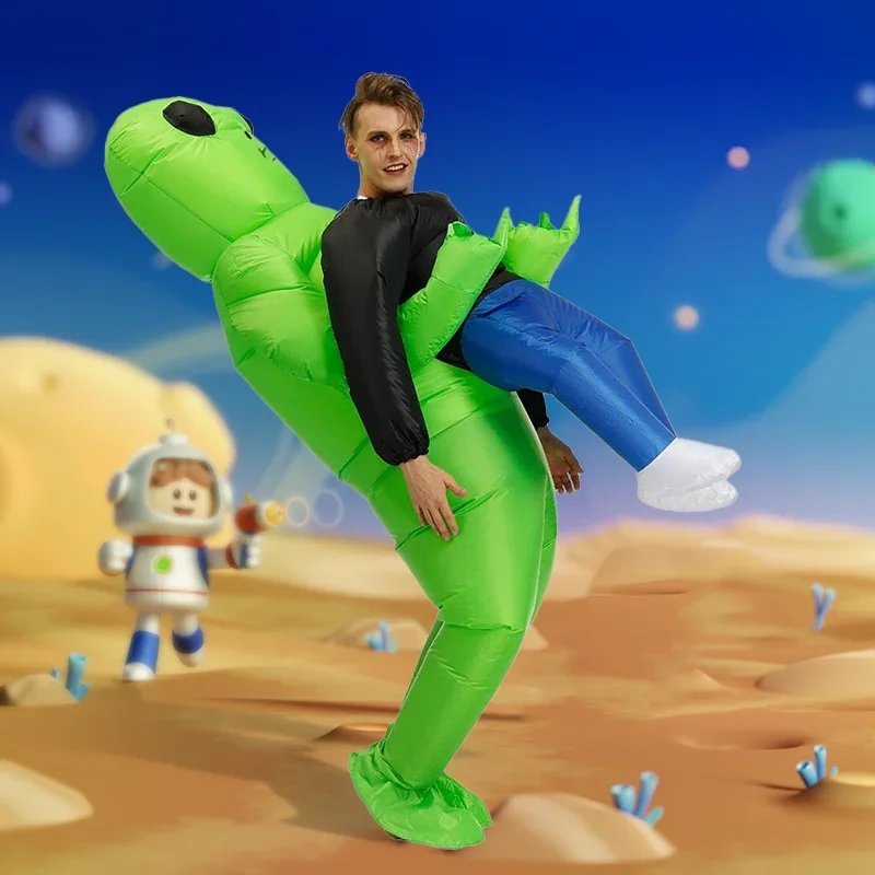 Alien inflatable suit Alien Monster Inflatable Costume Scary Green Alien Cosplay Costume For Adult  Party Festival Stage