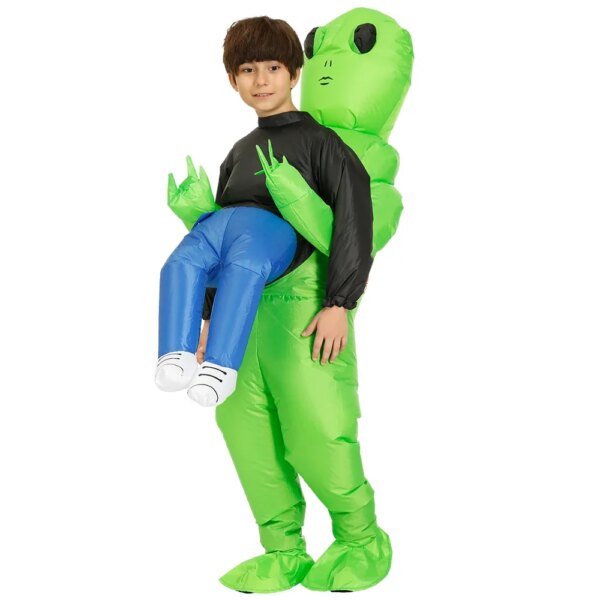 Alien inflatable suit Alien Monster Inflatable Costume Scary Green Alien Cosplay Costume For Adult  Party Festival Stage - Image 6