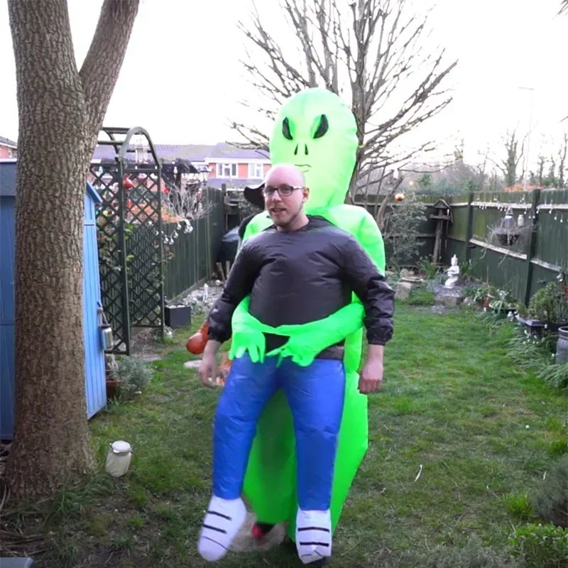 Alien inflatable suit Alien Monster Inflatable Costume Scary Green Alien Cosplay Costume For Adult  Party Festival Stage