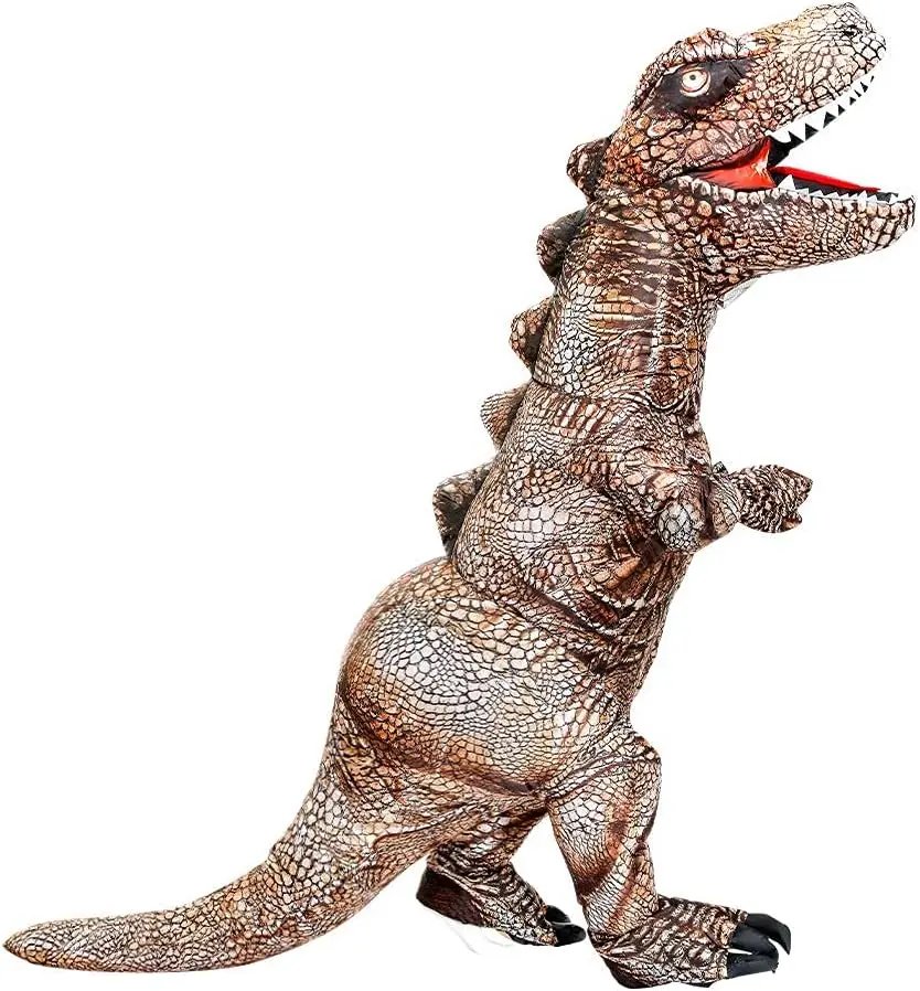 Adult Inflatable Dinosaur Costume – Blow Up T-Rex & Raptor Onesie, Full Body Funny Halloween Suit for Men, Women, Teens