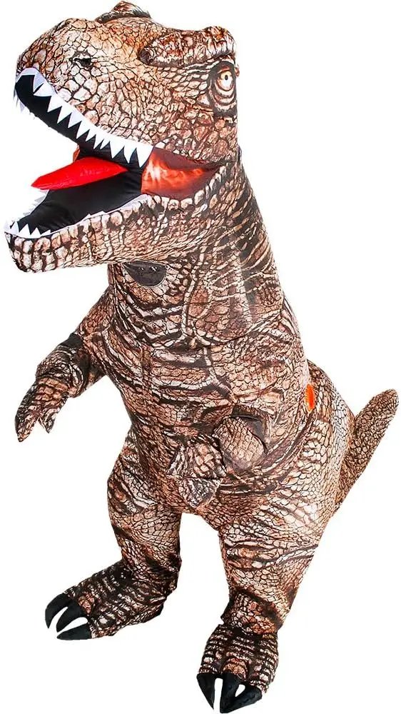 Adult Inflatable Dinosaur Costume – Blow Up T-Rex & Raptor Onesie, Full Body Funny Halloween Suit for Men, Women, Teens