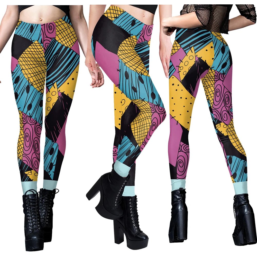 Halloween Anime Movie Sally Cosplay Dress Party Set Costume Christmas Women Slim Jumpsuit Catsuit Zentai Bodysuit Gothic Leggins
