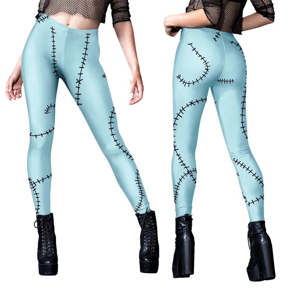 Halloween Anime Movie Sally Cosplay Dress Party Set Costume Christmas Women Slim Jumpsuit Catsuit Zentai Bodysuit Gothic Leggins