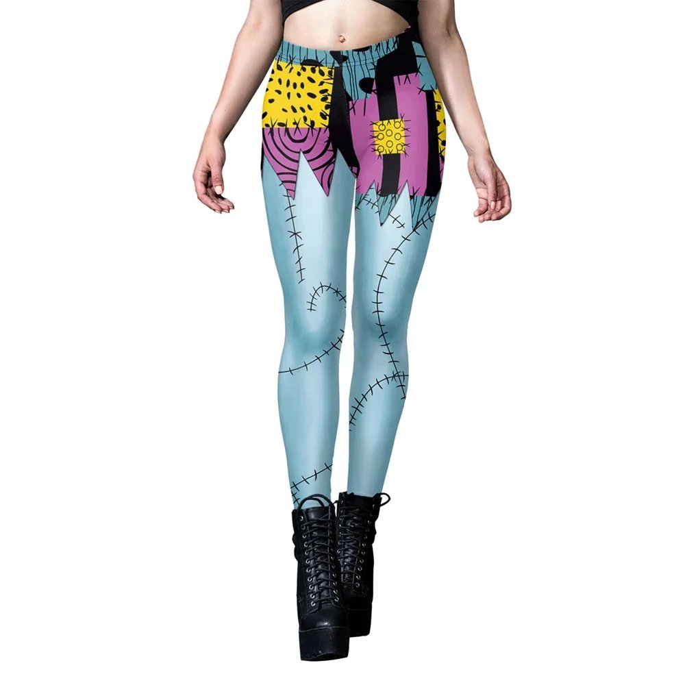 Cosplay Movie Sally Costume Women Zentai Bodysuits Dress Set Nightmare Christmas Disguise Party Scary Sally Leggings Halloween