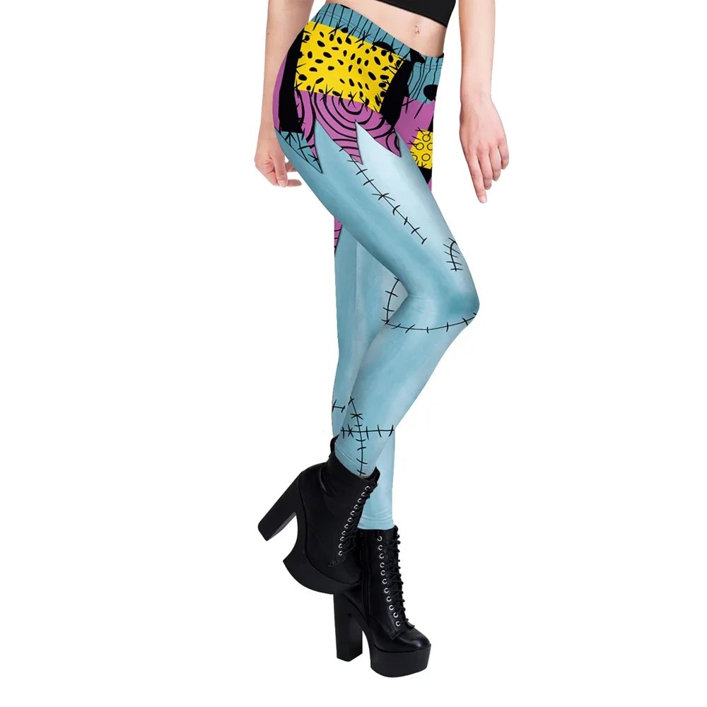Cosplay Movie Sally Costume Women Zentai Bodysuits Dress Set Nightmare Christmas Disguise Party Scary Sally Leggings Halloween