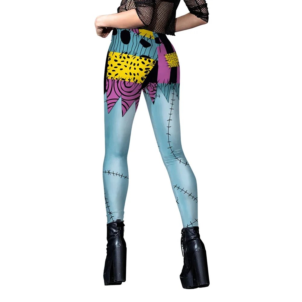 Cosplay Movie Sally Costume Women Zentai Bodysuits Dress Set Nightmare Christmas Disguise Party Scary Sally Leggings Halloween