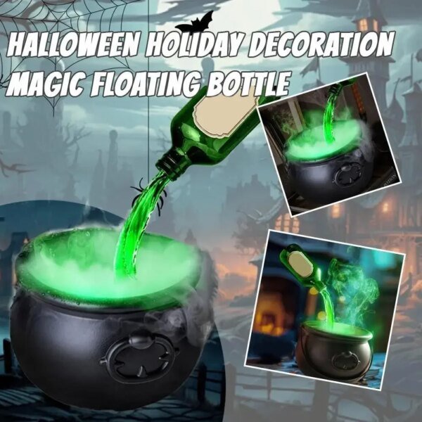 Halloween WitchCauldron with LED Light & Fog Mist Maker Skeleton Decor for Spooky Hocus Pocus Party, Home, Halloween Party - Image 4