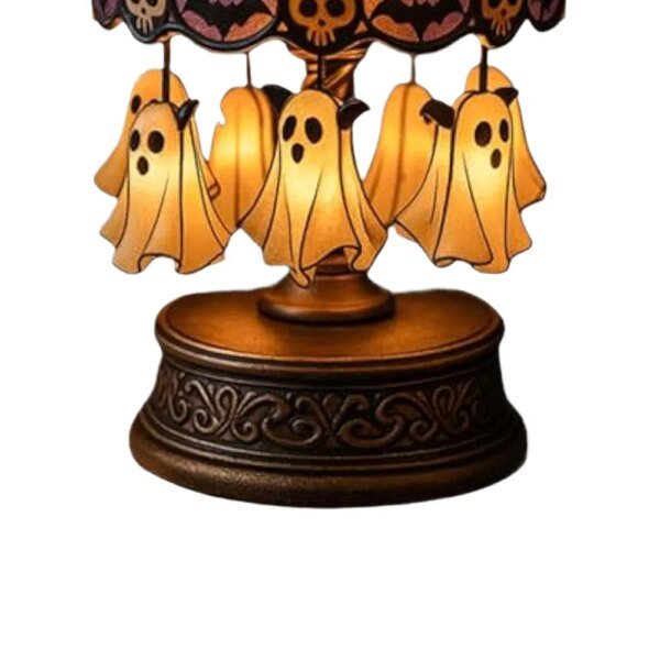 Halloween Vintage Lamp Ghost Night Light Stained Glass Carousel Night Light for Tabletop Mantel Or Bedroom - Image 5