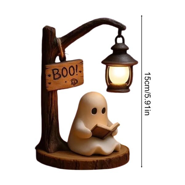 Cute Ghost Reading Desktop Ornaments Halloween Resin Material Creative Decoration Festive Atmosphere Arrangement - Image 6