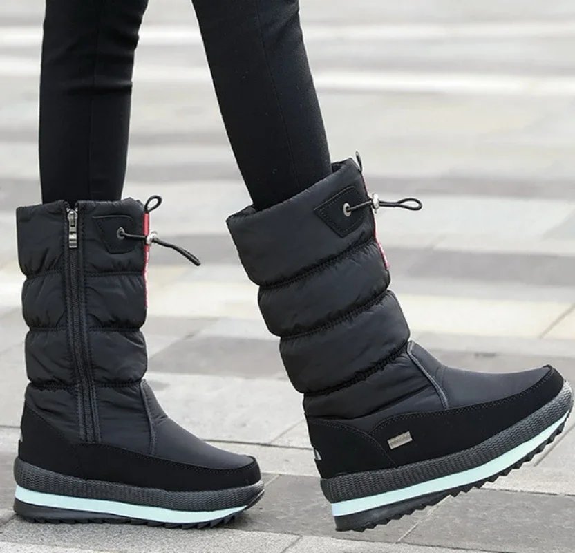 Fashion Warm Women Boot Women's Snow Boots Platform Winter Boots Waterproof Non-slip Boots Plush Fur Mid-calf Boot Botas Mujer