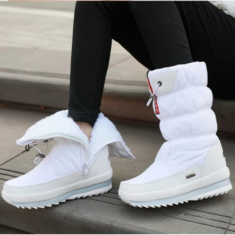 Fashion Warm Women Boot Women's Snow Boots Platform Winter Boots Waterproof Non-slip Boots Plush Fur Mid-calf Boot Botas Mujer
