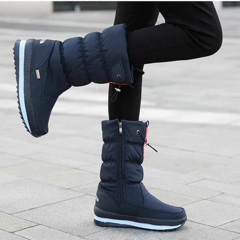 Fashion Warm Women Boot Women's Snow Boots Platform Winter Boots Waterproof Non-slip Boots Plush Fur Mid-calf Boot Botas Mujer