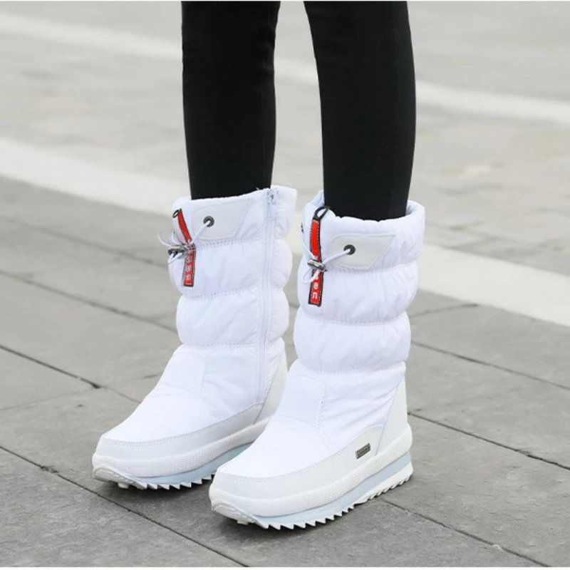 Fashion Warm Women Boot Women's Snow Boots Platform Winter Boots Waterproof Non-slip Boots Plush Fur Mid-calf Boot Botas Mujer