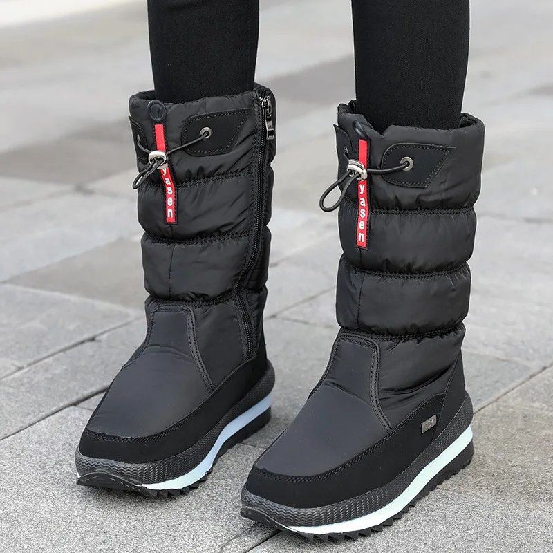 Fashion Warm Women Boot Women's Snow Boots Platform Winter Boots Waterproof Non-slip Boots Plush Fur Mid-calf Boot Botas Mujer