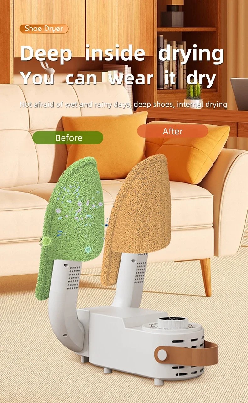 Intelligent Timer Shoe Dryer Adjustable Dryer Quick Drying Deodorizing Sterilizing Shoe Dryer Household Shoe Warmer Heater