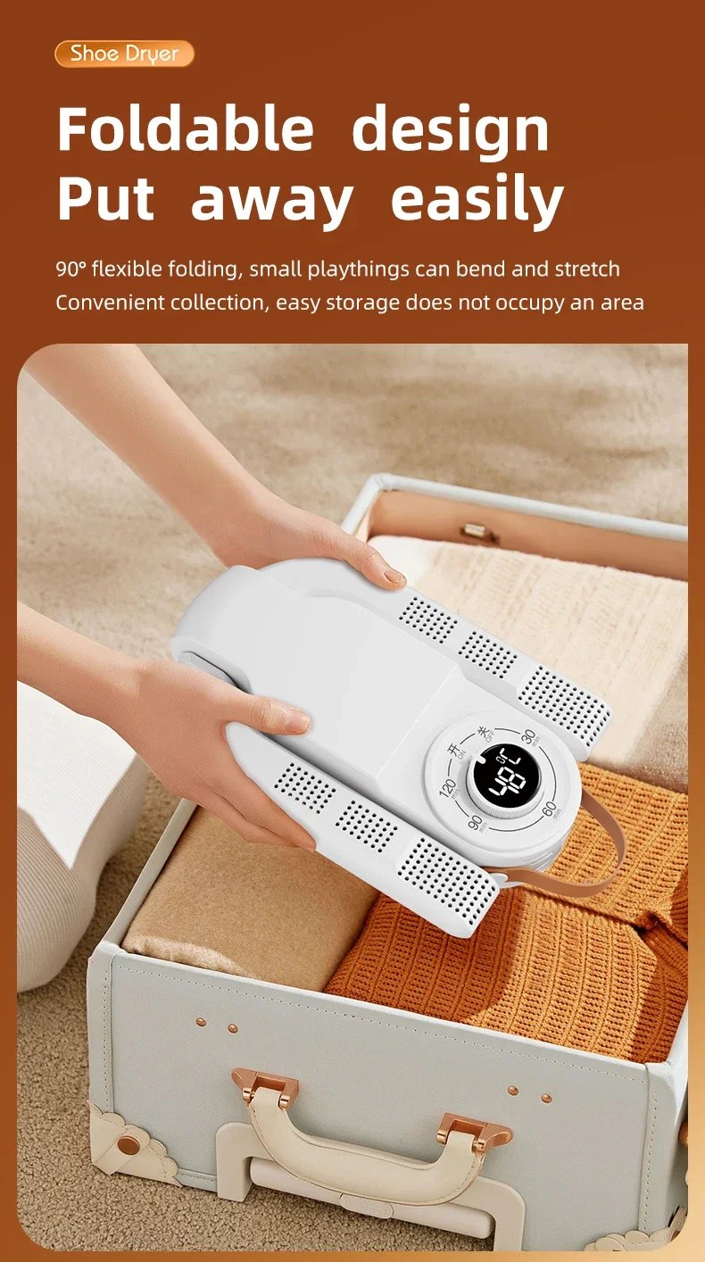 Intelligent Timer Shoe Dryer Adjustable Dryer Quick Drying Deodorizing Sterilizing Shoe Dryer Household Shoe Warmer Heater