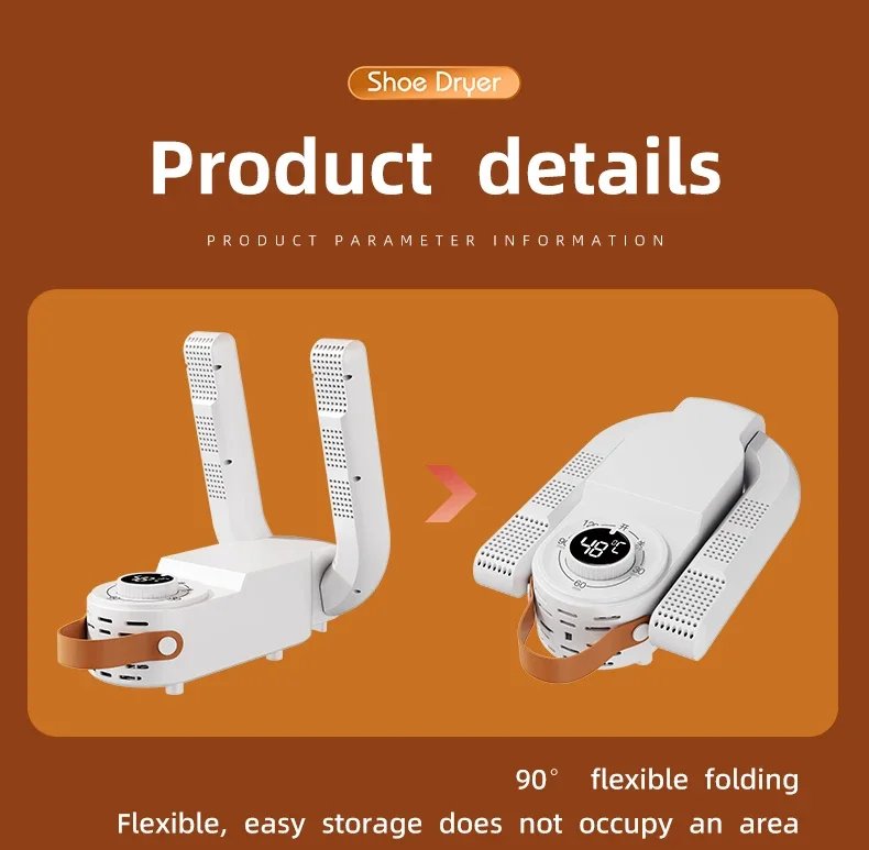 Intelligent Timer Shoe Dryer Adjustable Dryer Quick Drying Deodorizing Sterilizing Shoe Dryer Household Shoe Warmer Heater