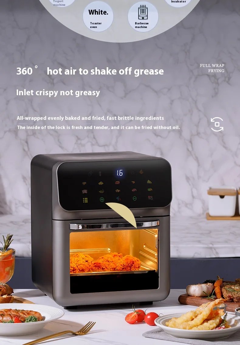 DIVEDEER new 10L multifunction oven intelligent air fryer household multi-layer baking electric oven