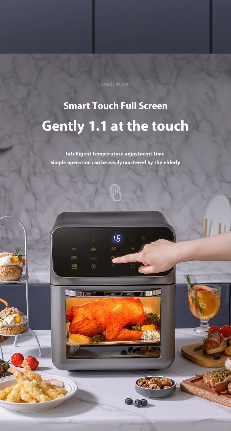 DIVEDEER new 10L multifunction oven intelligent air fryer household multi-layer baking electric oven