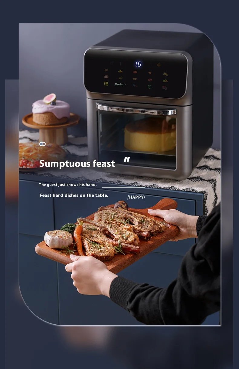 DIVEDEER new 10L multifunction oven intelligent air fryer household multi-layer baking electric oven