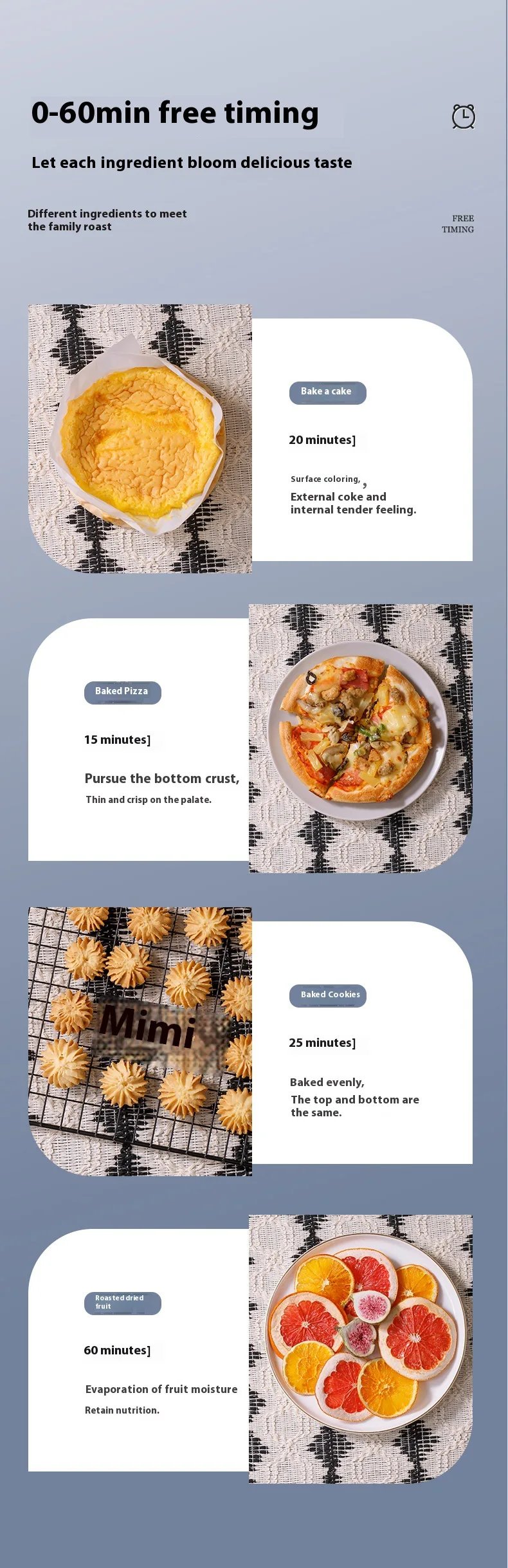 DIVEDEER new 10L multifunction oven intelligent air fryer household multi-layer baking electric oven