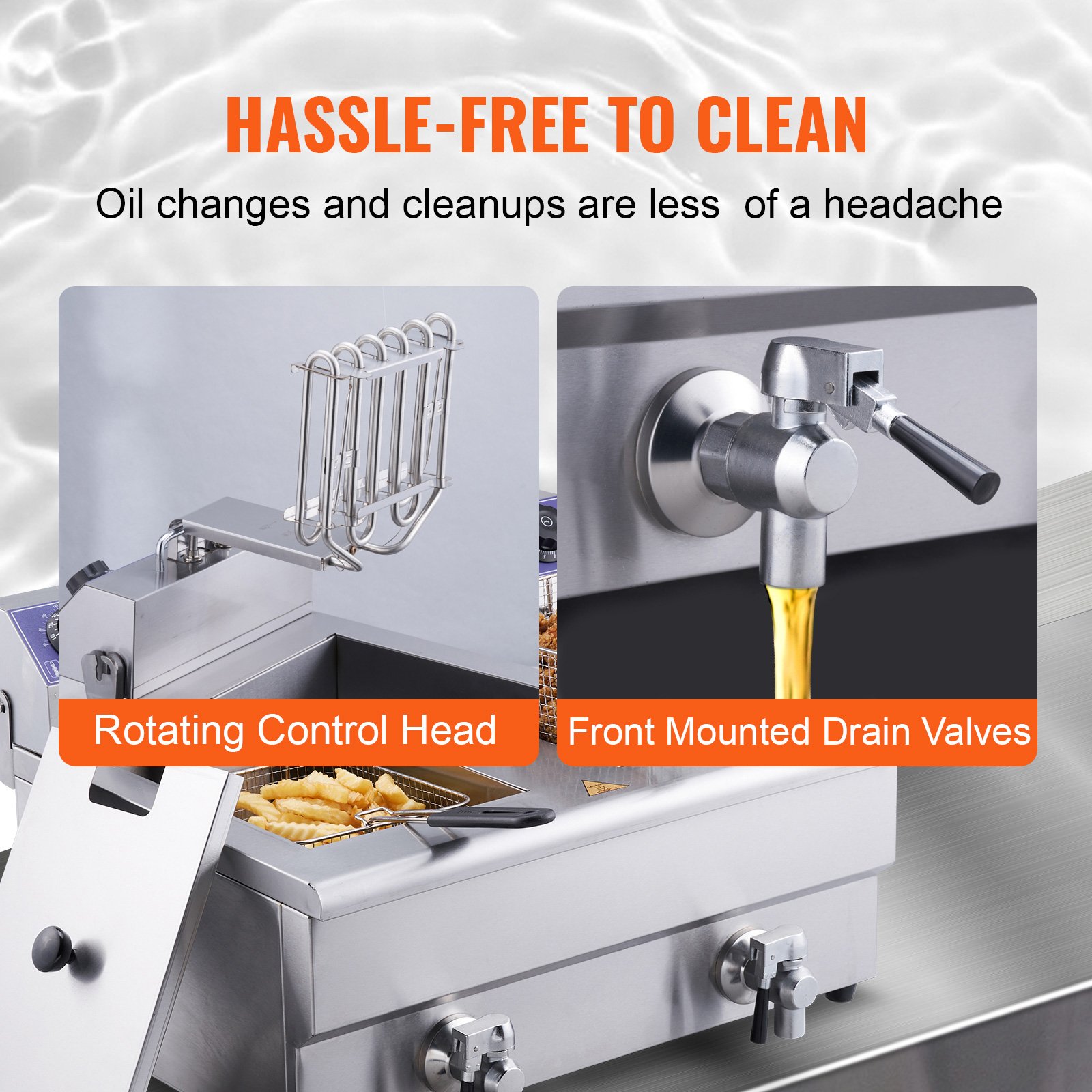 SucceBuy Electric Deep Fryer w/Dual Removable Tanks 12L 5000W Commercial Countertop Fryer for Chicken French Fries SucceBuy Electric Deep Fryer w/Dual Removable Tanks 12L 5000W Commercial Countertop Fryer for Chicken French Fries