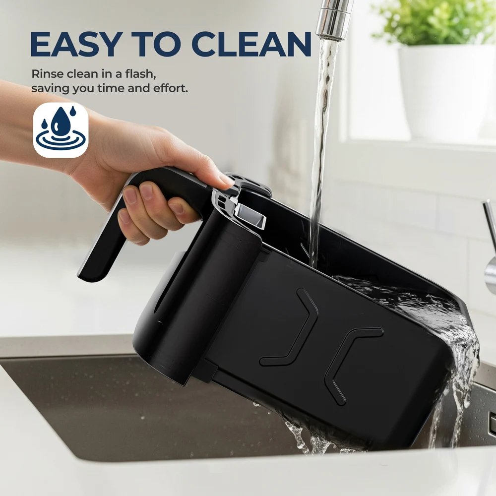 5L Air Fryer, Electric Hot fryer Oven Oilless Cooker with Touch Control & Nonstick Basket & Visible Window, Family Size